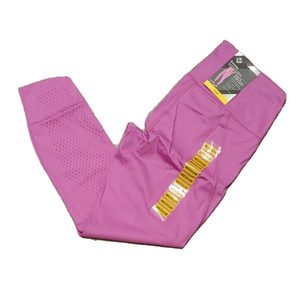 NWT Members Mark Everyday Perforated Legging Orchid Pizzazz Size Medium
